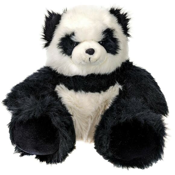 Vintage Panda Plush 15" Stuffed Realistic Fiesta Toy Furry Jumbo Sitting 1991 - Picture 1 of 12